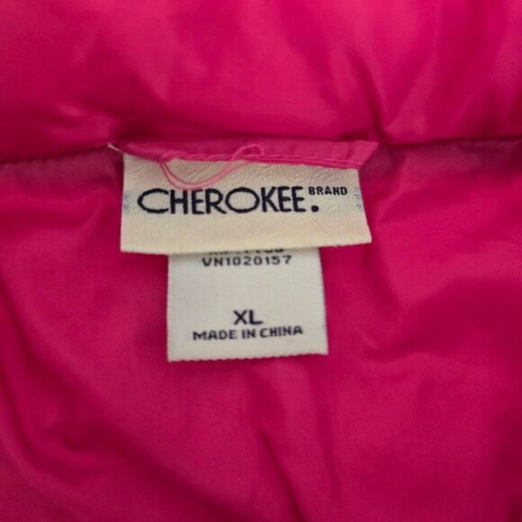 Cherokee Girls Juniors Pink Puffer Vest Size XL - Picture 6 of 7